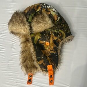 Wrangler Camo Trapper Hat Faux Fur